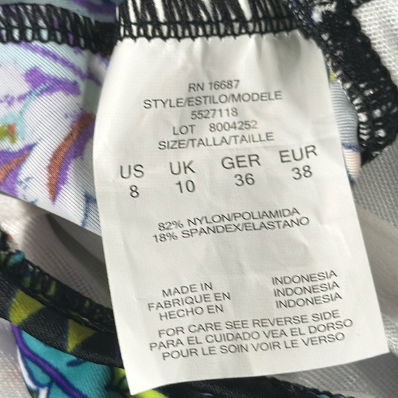 Swim Solutions Tankini Top Swimsuit size 8 Boho Paisley V Neck Underwire NEW - Picture 15 of 16